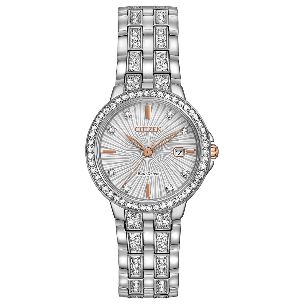 Ladies' Silhouette Crystal Watch in Stainless Steel, 28MM – Image 1 of 4