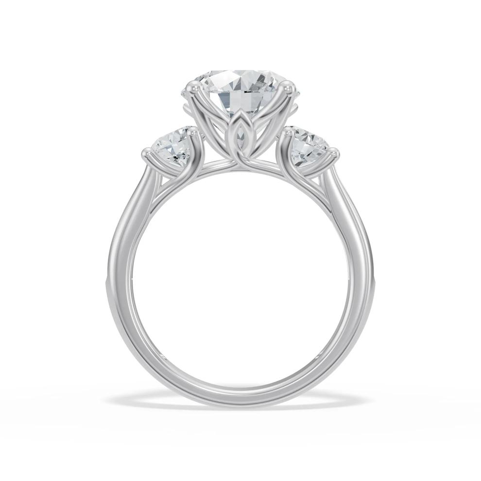Lab Grown Diamond Center Channel Three-Stone Ring in 14K White Gold (5 ct. tw.) – Image 2 of 4