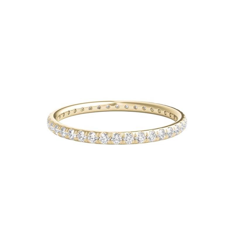 Lab Grown Diamond Comfort Fit Eternity Band in 14K Yellow Gold (1/2 ct. tw.) – Image 1 of 3