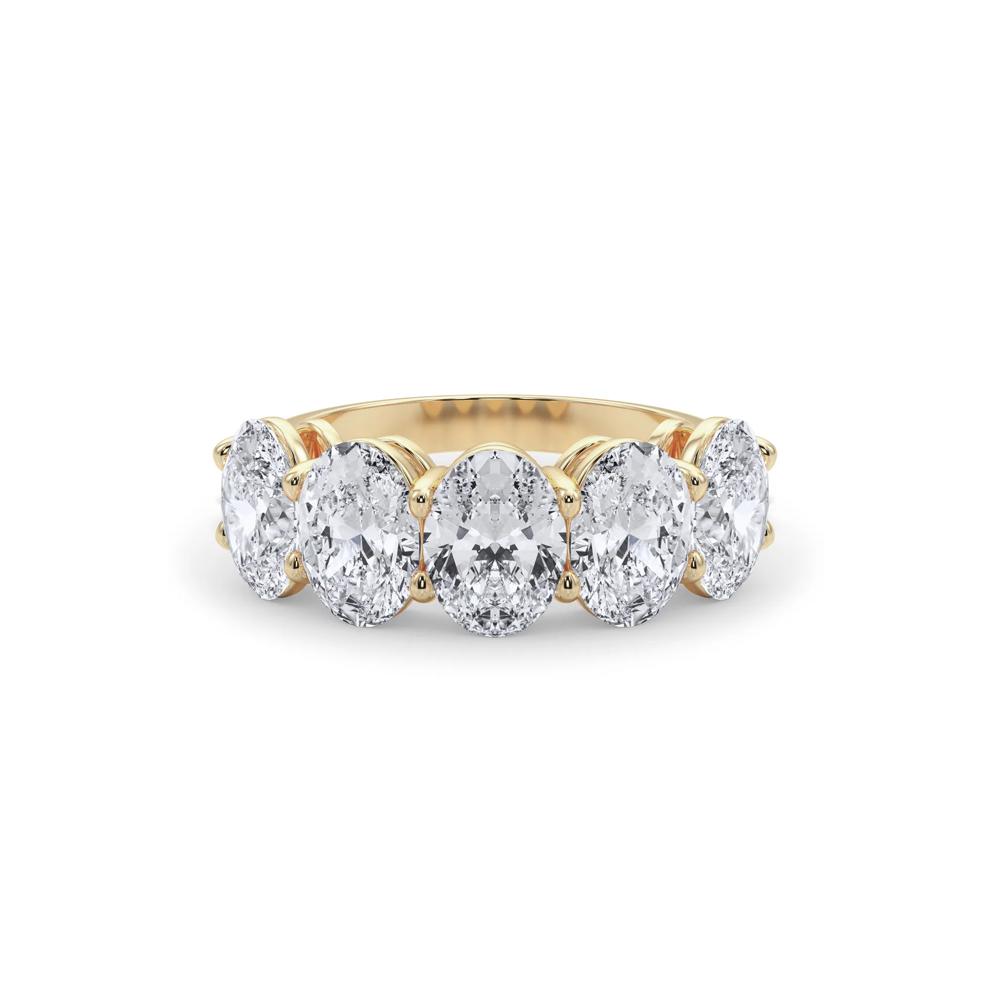 Lab Grown Diamond Oval Anniversary Band in 14K Yellow Gold (5 ct. tw.) – Image 1 of 5