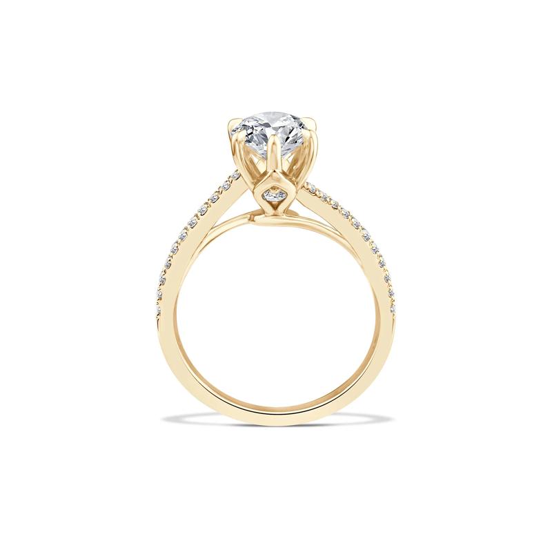 Lab Grown Diamond Marquise Bypass Engagement Ring in 18K Yellow Gold &#40;2 1/4 ct. tw.&#41; – Image 2 of 4