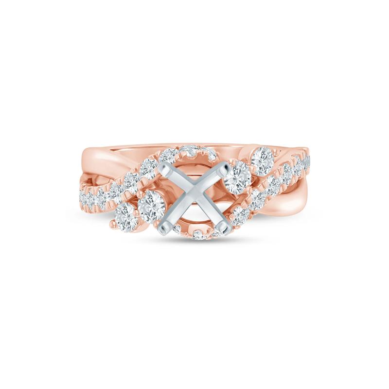 Lab Grown Diamond Semi-Mount in 14K Rose Gold &#40;1 ct. tw.&#41; &#40;Setting Only&#41; – Image 2 of 6