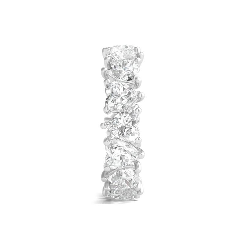 Heart-Shaped Lab Grown Diamond True Eternity Band in Platinum &#40;5 ct. tw.&#41; – Image 3 of 3