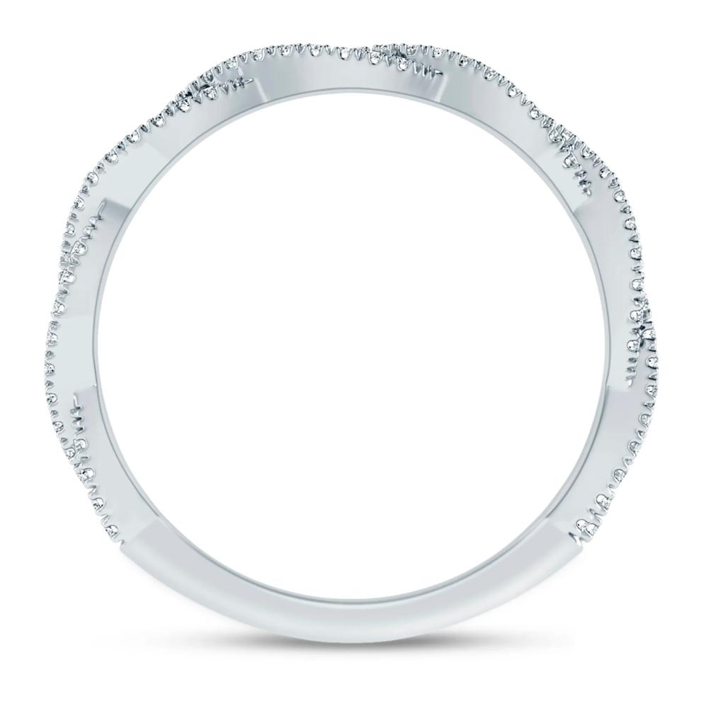 Lab Grown Diamond Twist Band in 10K White Gold (1/5 ct. tw.) – Image 2 of 3