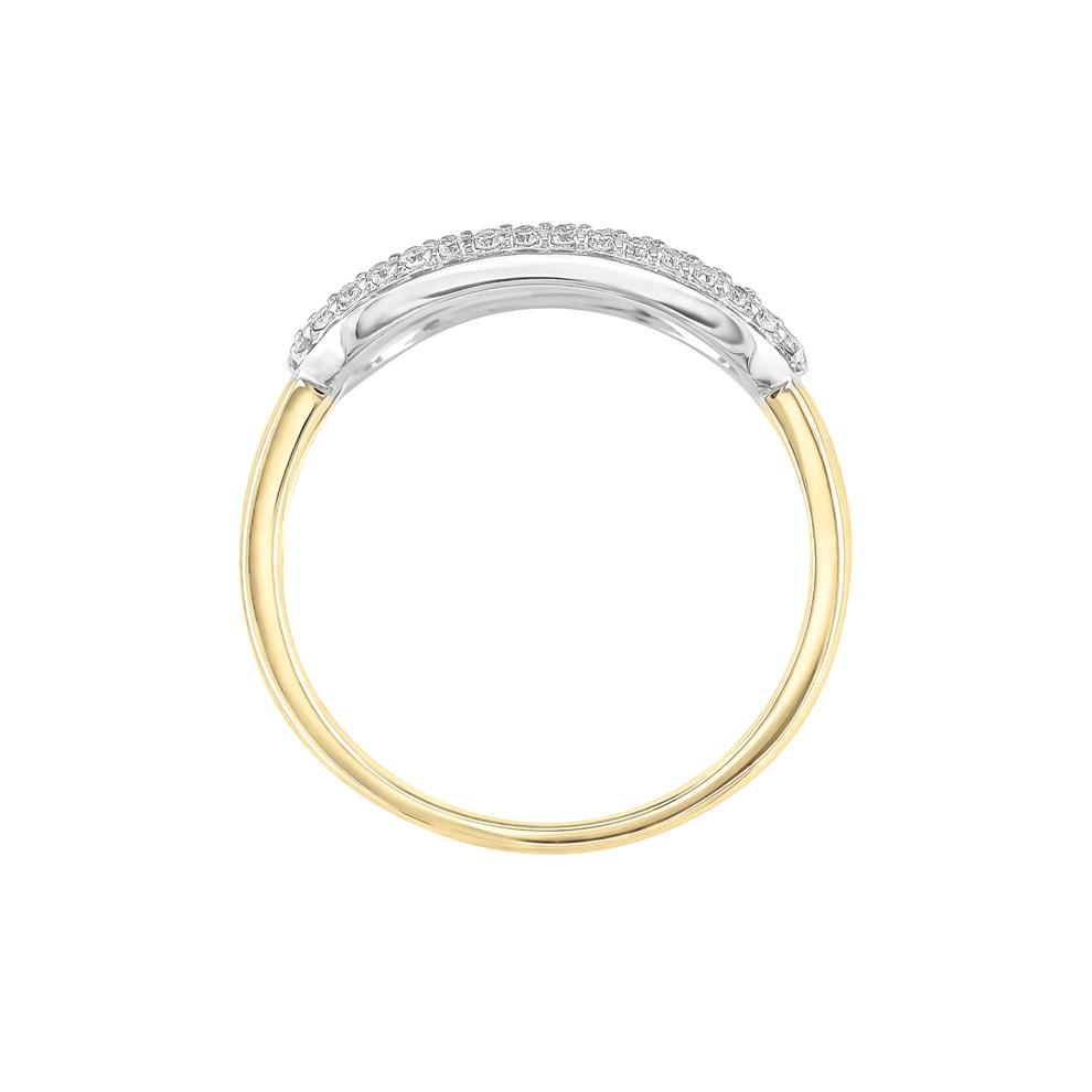 Diamond Oval Link Ring in 10K Yellow Gold (1/3 ct. tw.) – Image 2 of 3