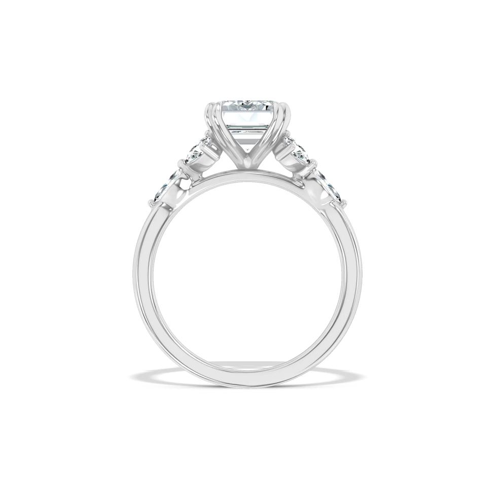 Lab Grown Diamond Emerald-Cut Center Engagement Ring in 14K White Gold (3 3/8 ct. tw.) – Image 2 of 4