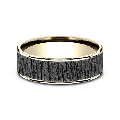 Men’s Hazel Bark Wedding Band in Tantalum