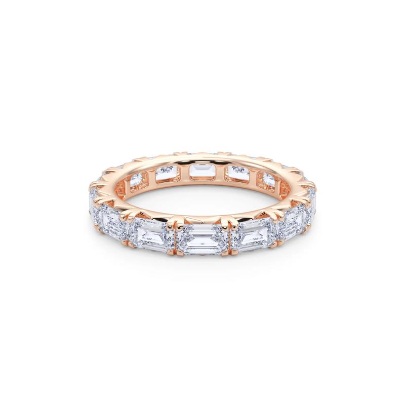 Emerald-Cut Diamond Eternity Band in 14K Rose Gold &#40;3 7/8 ct. tw.&#41; – Image 4 of 4