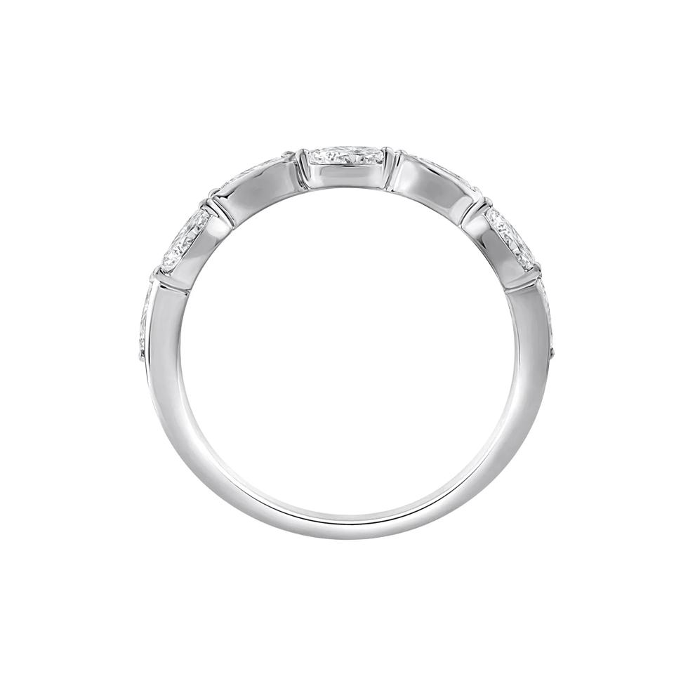Lab Grown Diamond Marquise Stack Band in 10K White Gold (1/2 ct. tw.) – Image 2 of 3