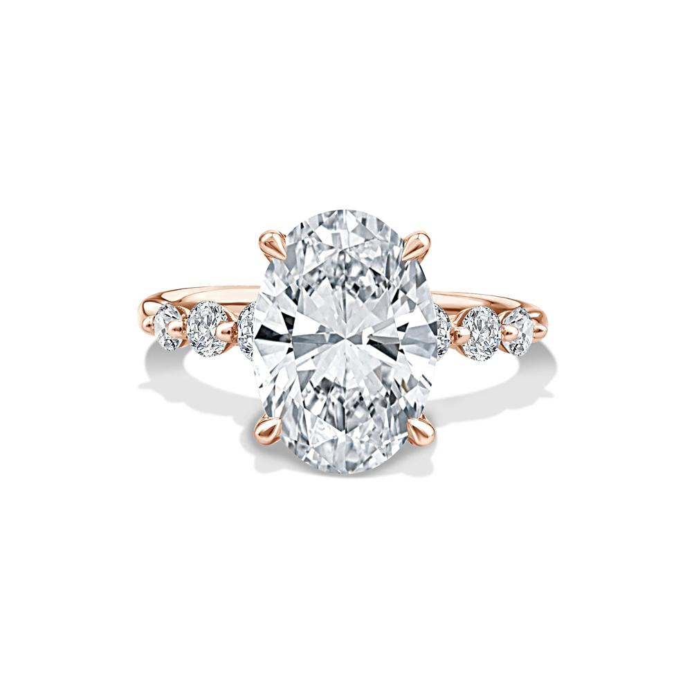 Lab Grown Diamond Oval Engagement Ring in 14K Rose Gold (4 5/8 ct. tw.) – Image 1 of 4