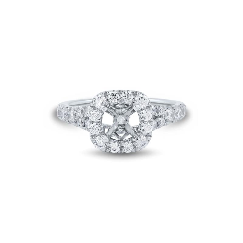 1 ct. tw. Lab Grown Diamond Semi-Mount Engagement Ring in 14K White Gold &#40;Setting Only&#41; – Image 4 of 6