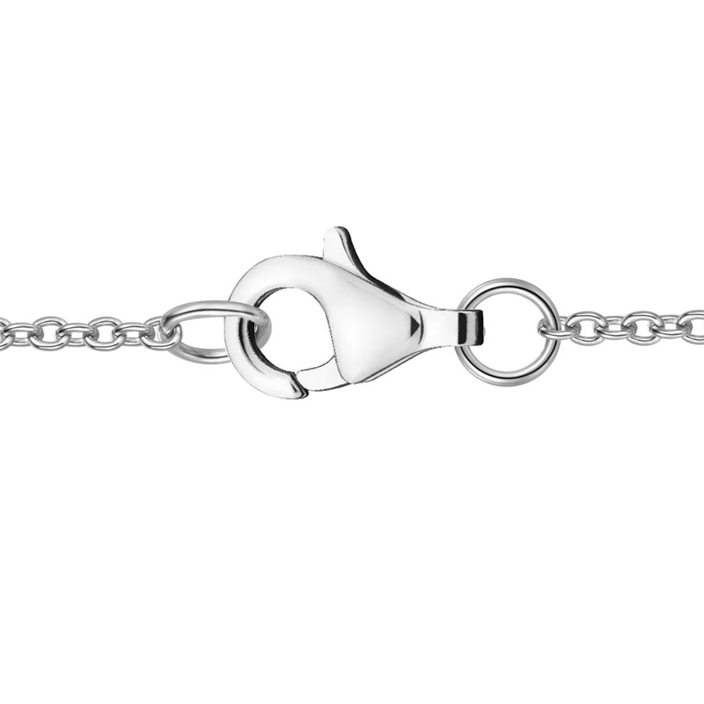 Lab-Created Blue Sapphire &amp; Lab-Created White Sapphire Y-Neck Pendant in Sterling Silver – Image 3 of 3