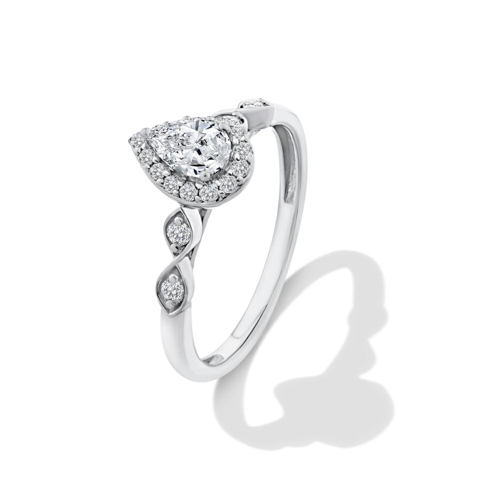 Lab Grown Diamond Pear Promise Ring in 10K White Gold (1/2 ct. tw.) – Image 4 of 4