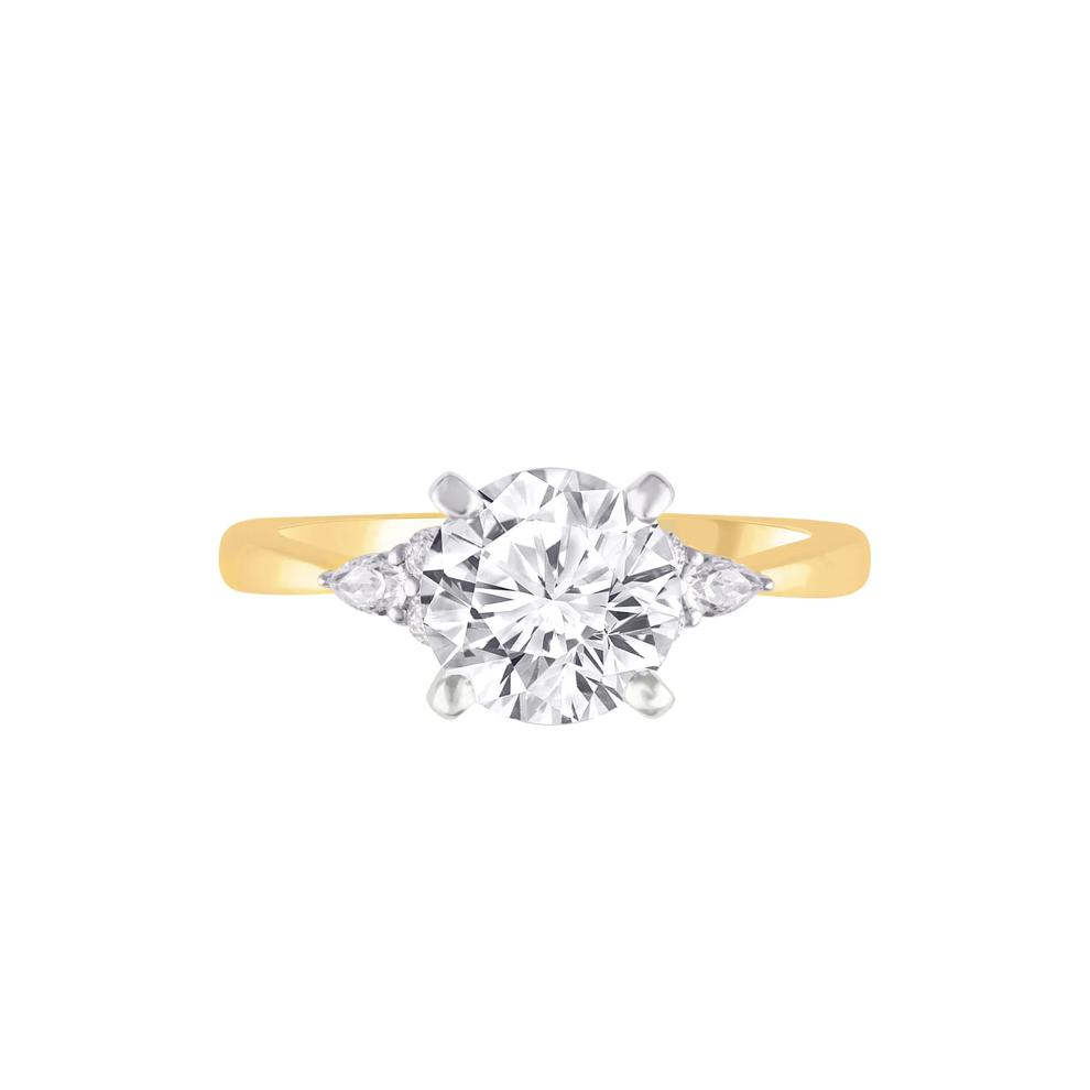 1/4 ct. tw. Diamond Semi-Mount Engagement Ring in 14k Yellow and White Gold (Setting Only) – Image 1 of 5