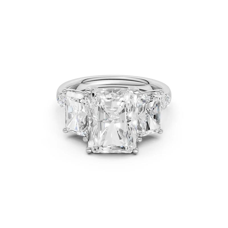 Lab Grown Diamond Three-Stone Engagement Ring in 14K White Gold &#40;6 1/3 ct. tw.&#41; – Image 1 of 4