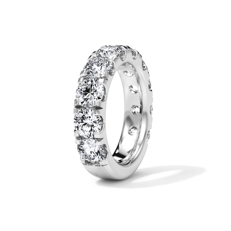 Lab Grown Diamond Round Comfort Fit Band in 14K White Gold &#40;5 ct. tw.&#41; – Image 3 of 4