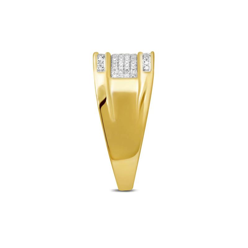 Men's 1/5 ct. tw. Diamond Ring in 10K Yellow Gold, 10.8MM  – Image 3 of 3