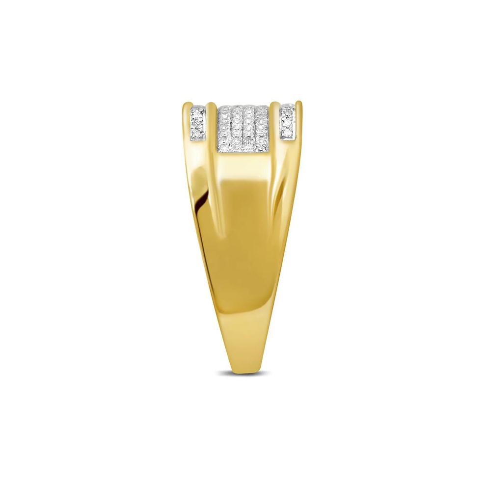 Men's 1/5 ct. tw. Diamond Ring in 10K Yellow Gold, 10.8MM  – Image 3 of 3