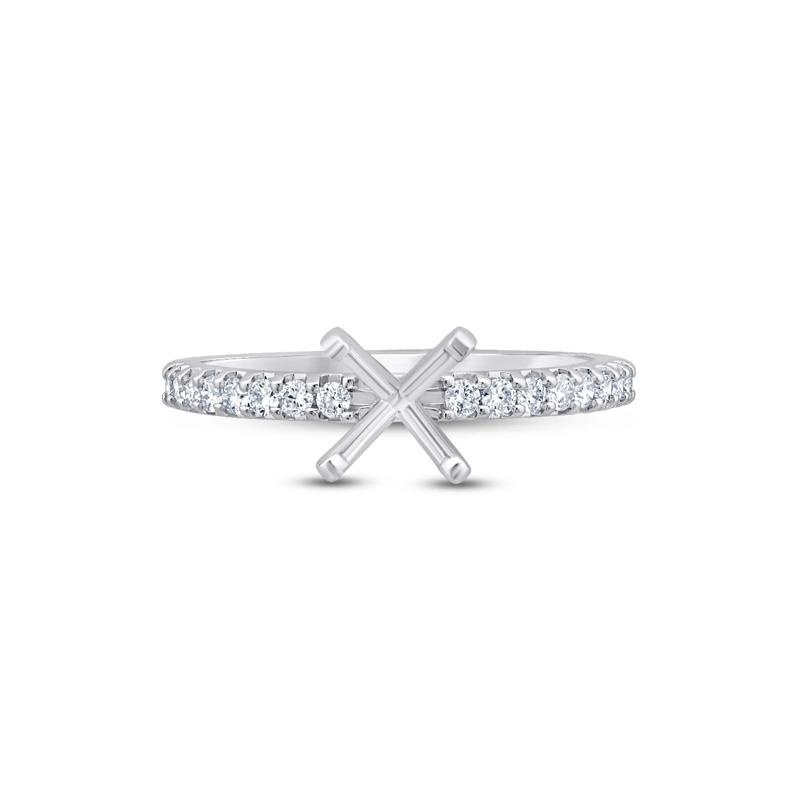 1/4 ct. tw. Diamond Semi-Mount Engagement Ring in Platinum &#40;Setting Only&#41; – Image 6 of 6