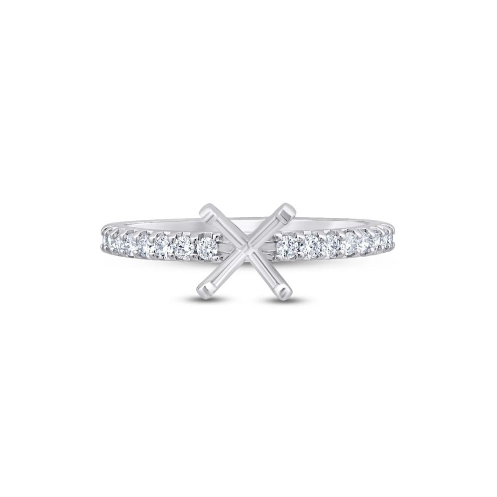 1/4 ct. tw. Diamond Semi-Mount Engagement Ring in Platinum (Setting Only) – Image 6 of 6