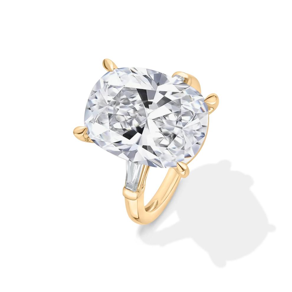 Lab Grown Diamond Elongated Cushion Engagement Ring in 14K Yellow Gold (10 1/2 ct. tw.) – Image 4 of 4