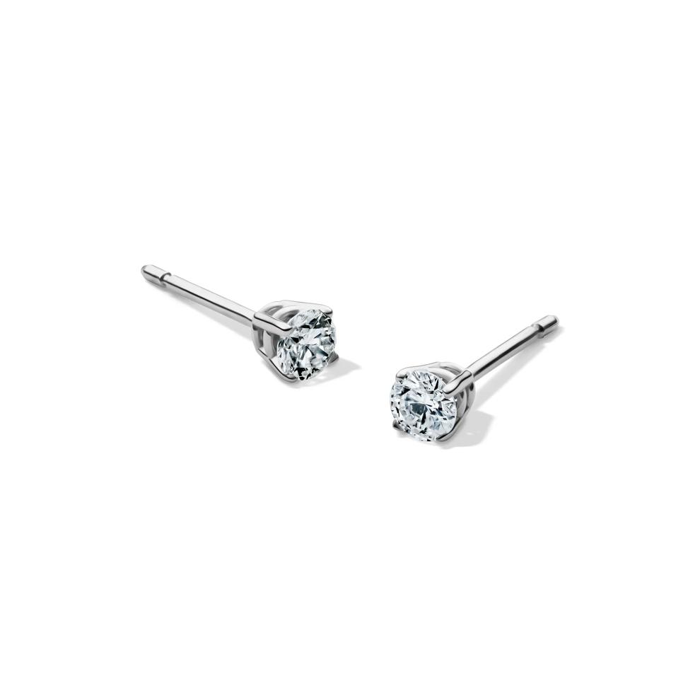 1/4 ct. tw. Diamond 4-Prong Stud Earrings in 10K White Gold – Image 1 of 5