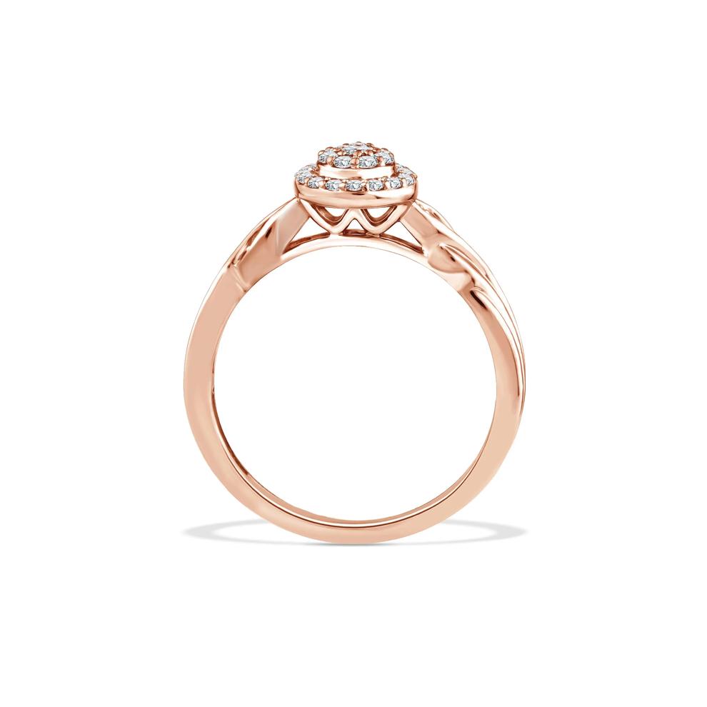 Diamond Pear-Shaped Promise Ring in 10K Rose Gold (1/4 ct. tw.) – Image 2 of 4