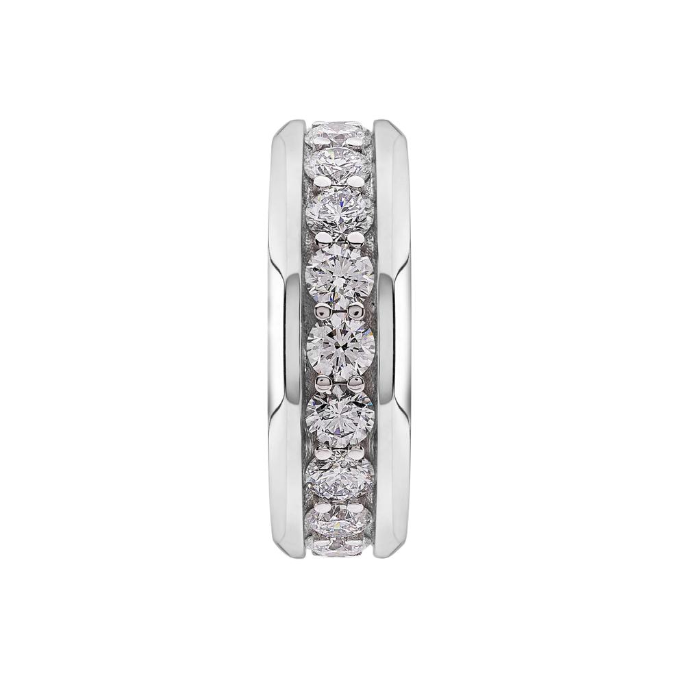 Men's Lab Grown Diamond Eternity Band in 10K White Gold (3 7/8 ct. tw.) – Image 3 of 3