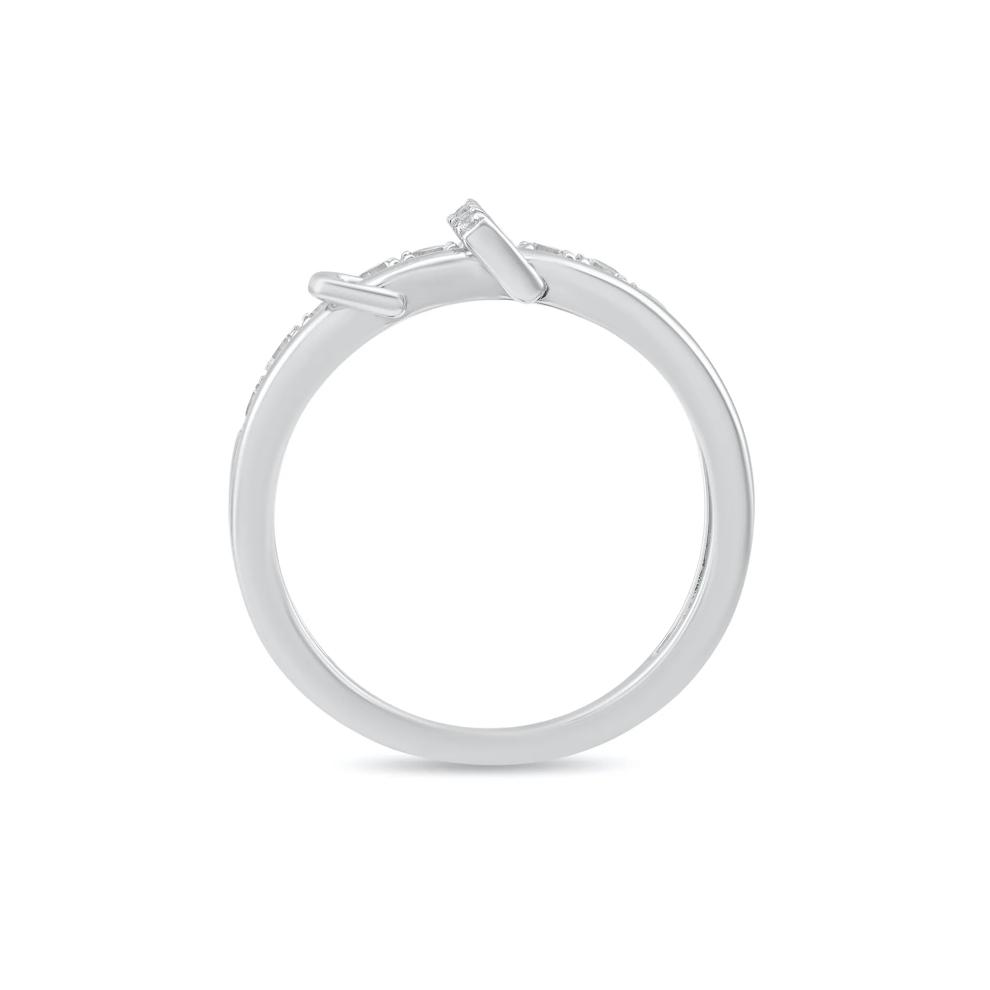 Diamond Double-Row Interlocked Band in Sterling Silver (1/2 ct. tw.) – Image 2 of 4