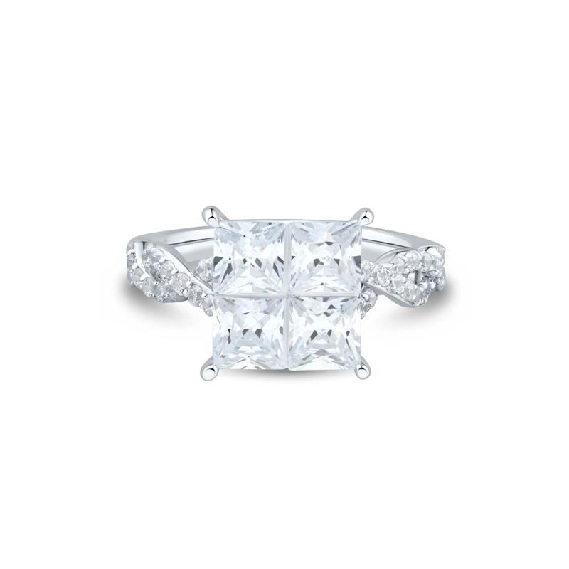 Lab Grown Diamond Composite Engagement Ring in 10K White Gold &#40;3 1/2 ct. tw.&#41; – Image 1 of 3