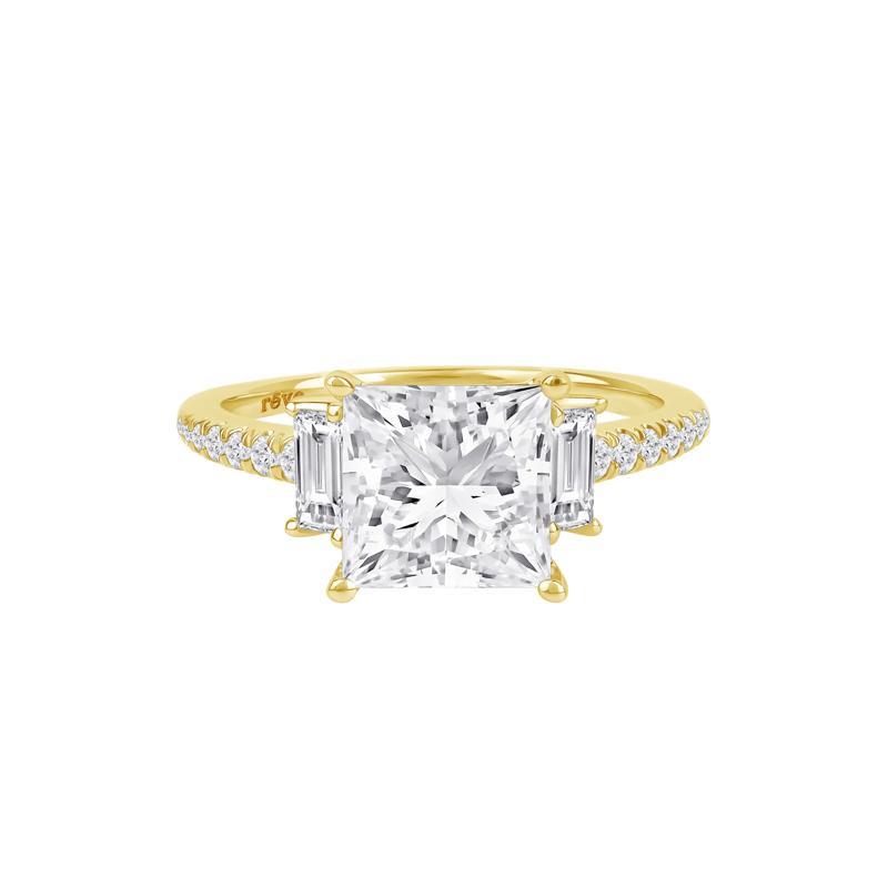 Elena Lab Grown Diamond Engagement Ring in 14K Yellow Gold &#40;3-1/2 ct. tw.&#41; – Image 1 of 5