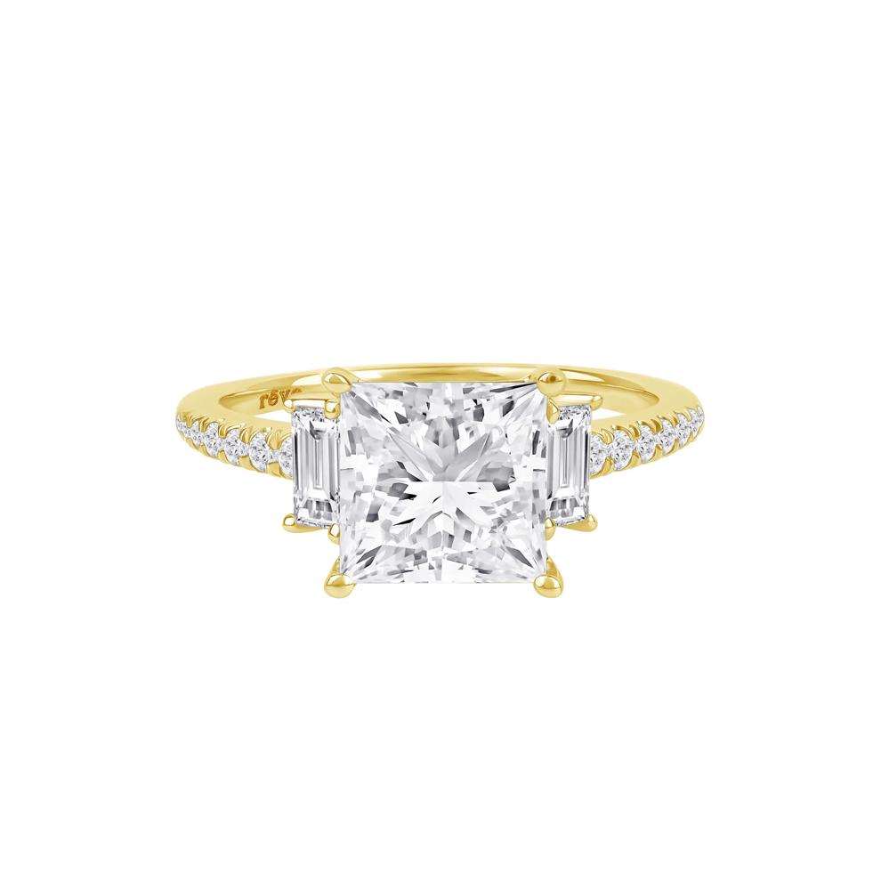 Elena Lab Grown Diamond Engagement Ring in 14K Yellow Gold (3-1/2 ct. tw.) – Image 1 of 5