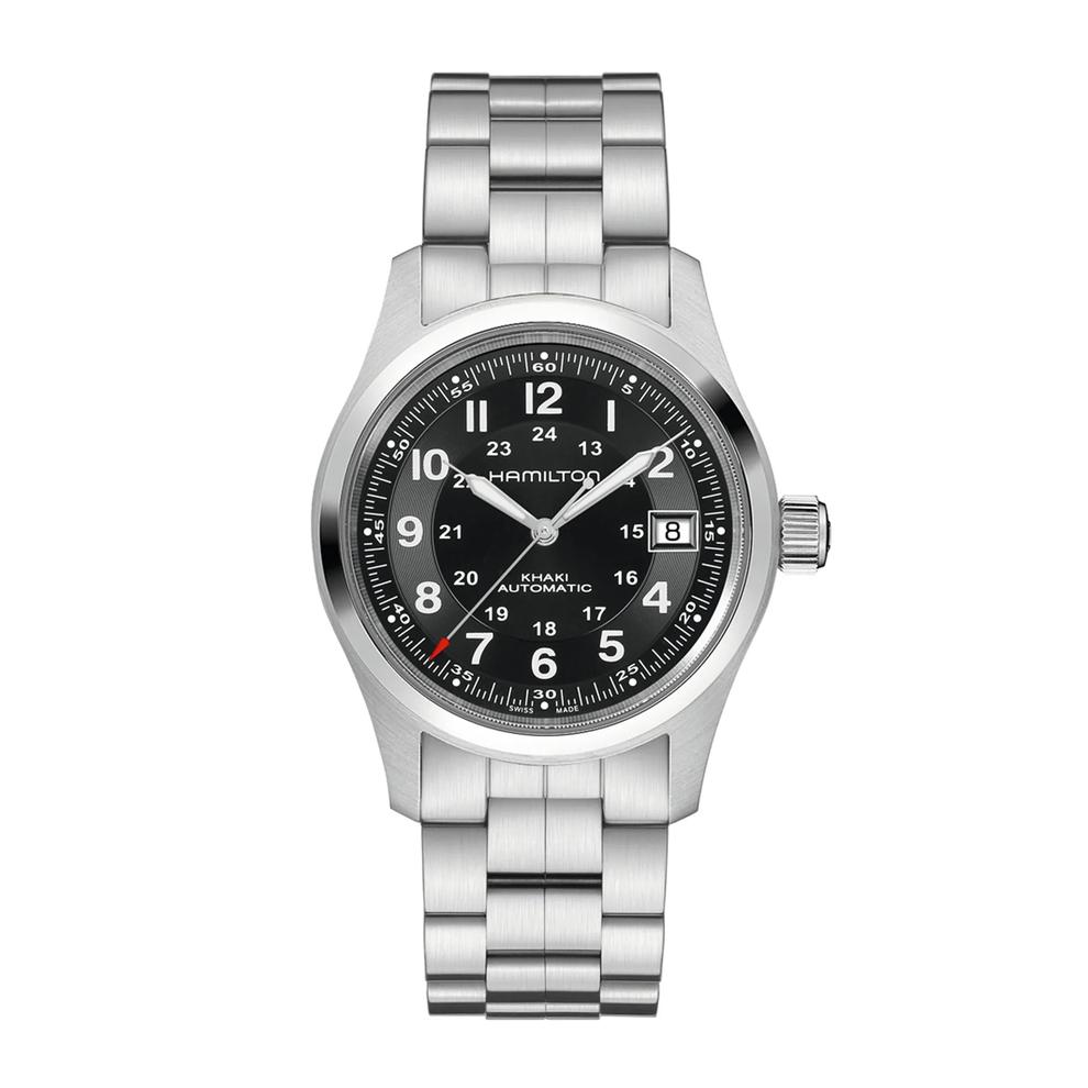 Khaki Field Auto Watch with Stainless Steel Bracelet – Image 1 of 3