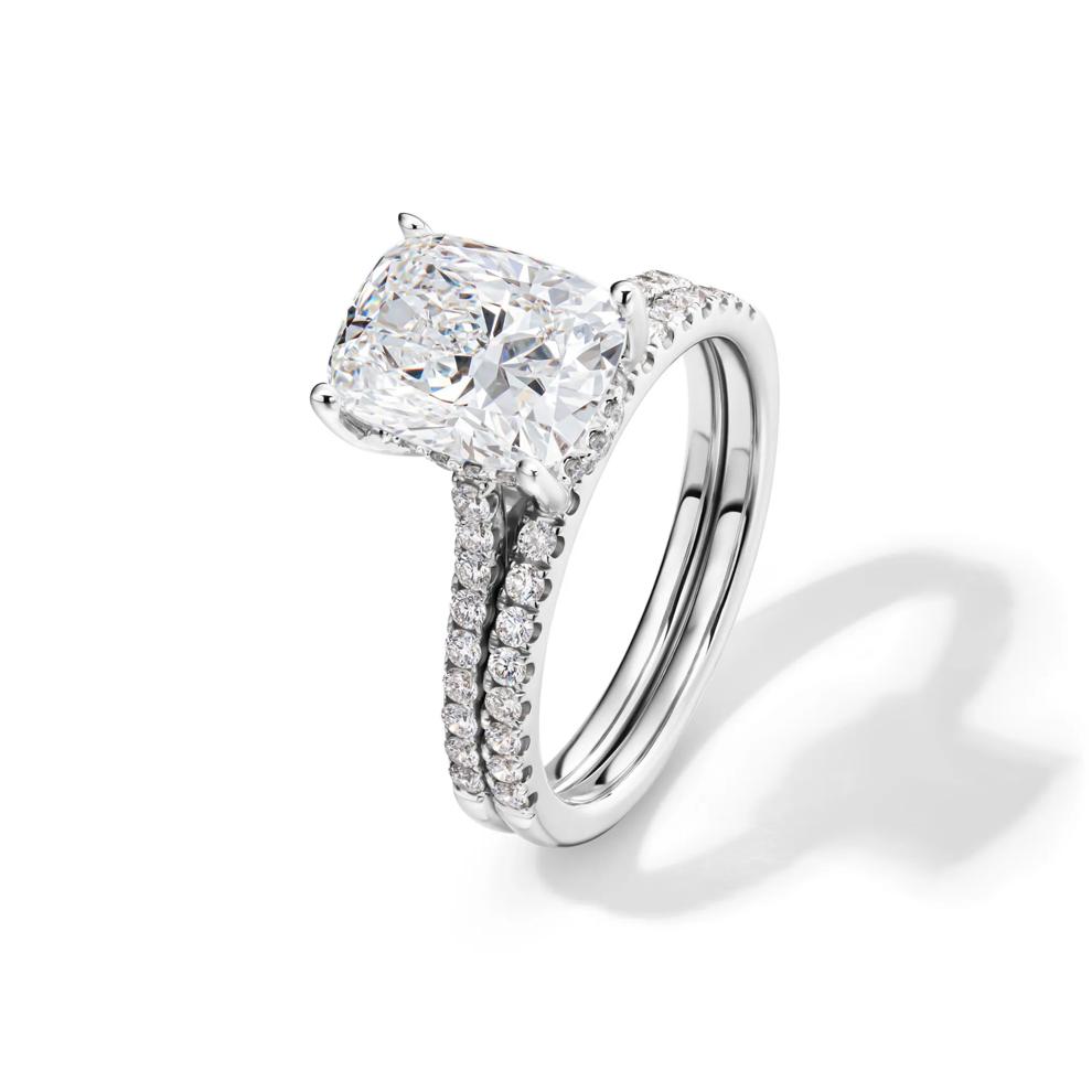 Lab Grown Diamond Wedding Set in 14K White Gold (3 &frac12; ct. tw.) – Image 5 of 6