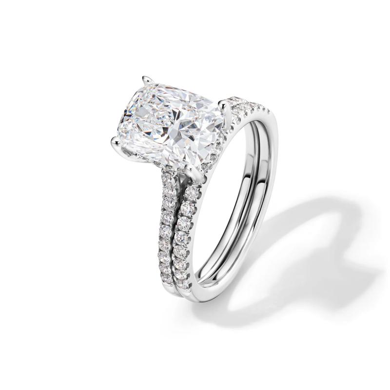 Lab Grown Diamond Wedding Set in 14K White Gold &#40;3 &frac12; ct. tw.&#41; – Image 5 of 6