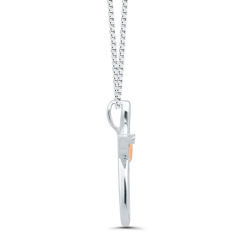 Diamond Angel Pendant in Sterling Silver – Image 2 of 3