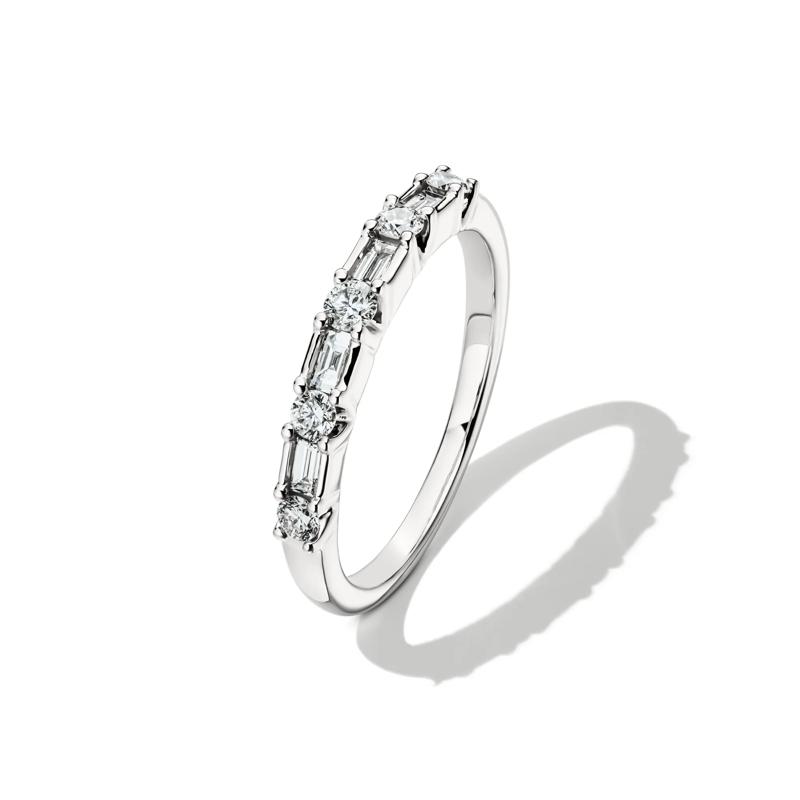 3/8 ct. tw. Diamond Anniversary Band in 14K White Gold  – Image 4 of 4