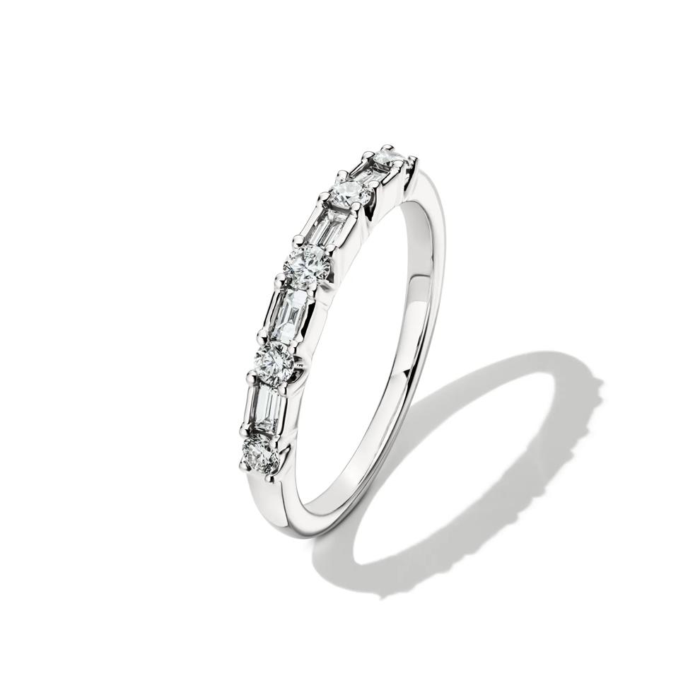 3/8 ct. tw. Diamond Anniversary Band in 14K White Gold  – Image 4 of 4