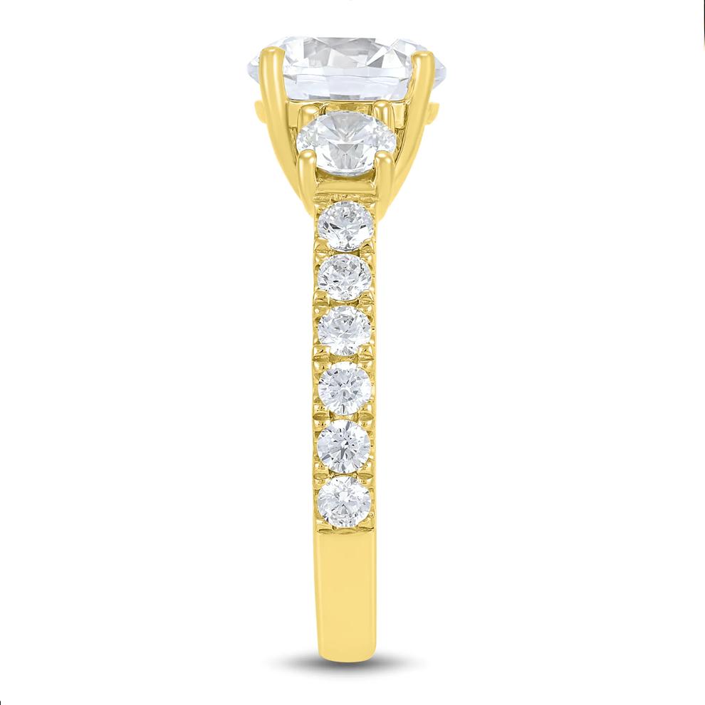 Lab Grown Diamond Three-Stone Engagement Ring in 14K Yellow Gold (3 ct. tw.) – Image 3 of 3