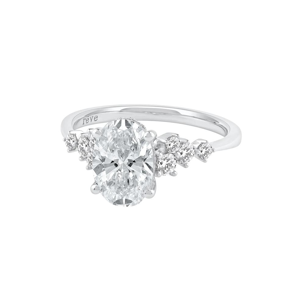 Lab Grown Diamond Oval-Shaped Engagement Ring in 14K White Gold (2 1/2 ct. tw.) – Image 5 of 5