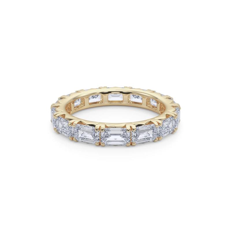 Emerald-Cut Diamond Eternity Band in 14K Yellow Gold &#40;3 7/8 ct. tw.&#41; – Image 4 of 4