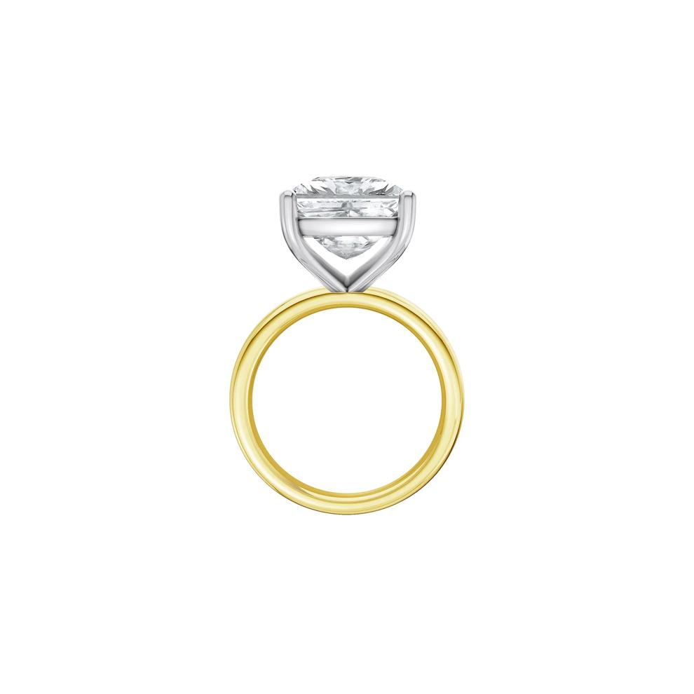 Lab Grown Diamond Elongated Cushion-Cut Engagement Ring in 14K Yellow and White Gold (9 ct. tw.) – Image 2 of 4