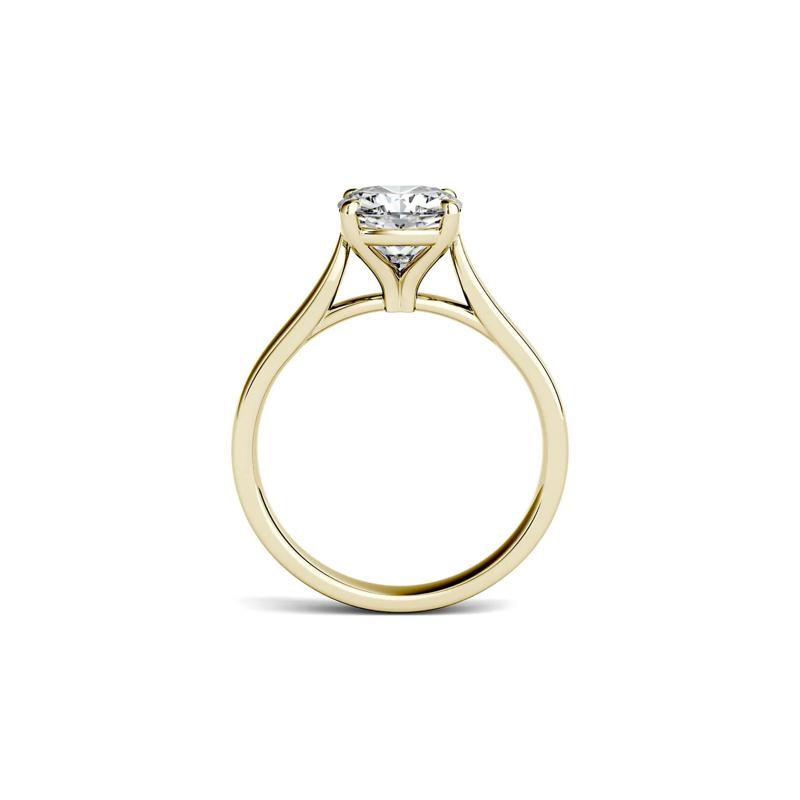 Cushion-Cut Moissanite Solitaire Ring in 14K Yellow Gold &#40;2 ct. dew&#41; – Image 2 of 4