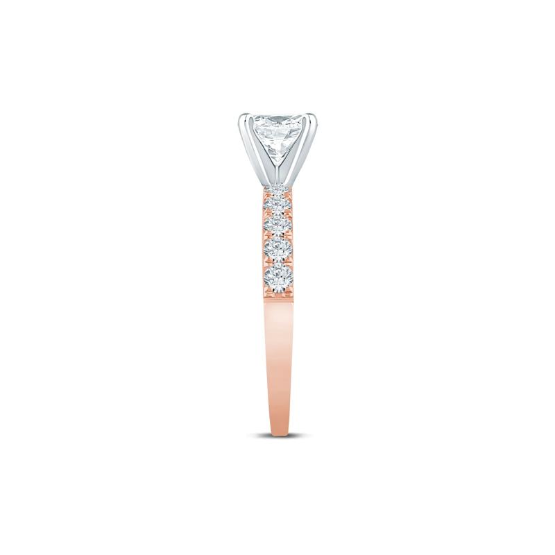Diamond Semi-Mount Engagement Ring in 14K White and Rose Gold &#40;1/2 ct. tw.&#41; &#40;Setting Only&#41; – Image 5 of 6