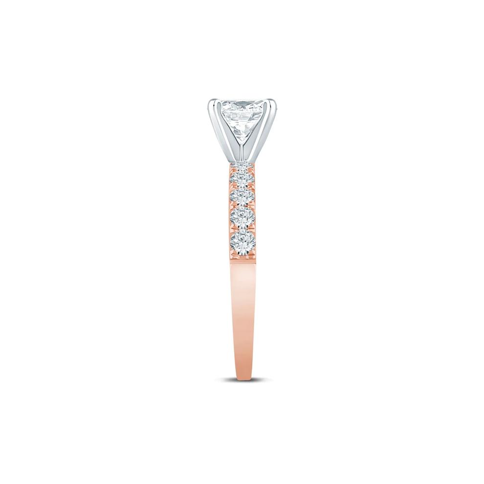 Diamond Semi-Mount Engagement Ring in 14K White and Rose Gold (1/2 ct. tw.) (Setting Only) – Image 5 of 6