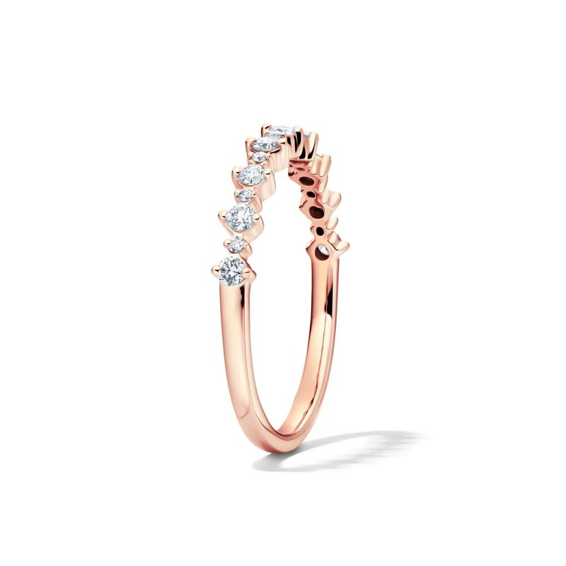 Lab grown Diamond Prong Stack Band in 10K Rose Gold &#40;1/4 ct. tw.&#41; – Image 3 of 4