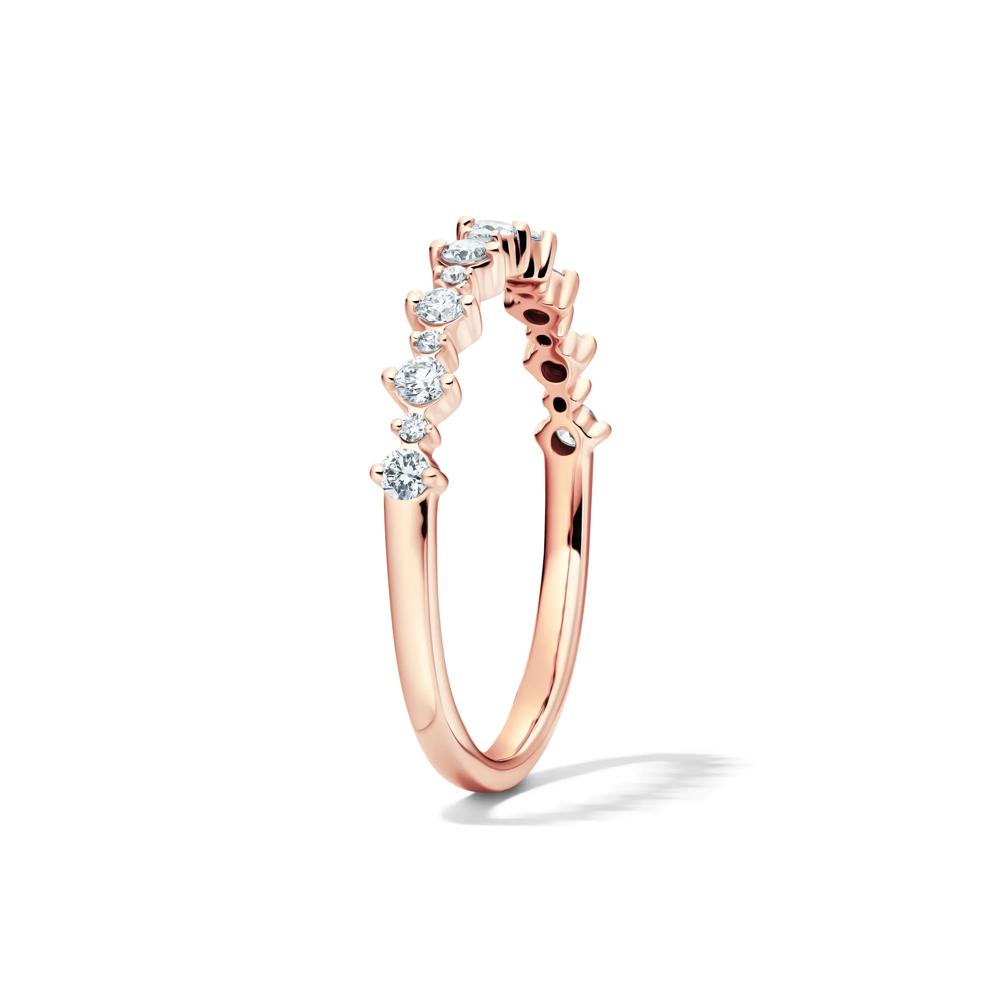 Lab grown Diamond Prong Stack Band in 10K Rose Gold (1/4 ct. tw.) – Image 3 of 4
