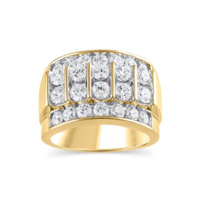 Men's Lab Grown Diamond Ring in 10K Yellow Gold (3 ct. tw.)
