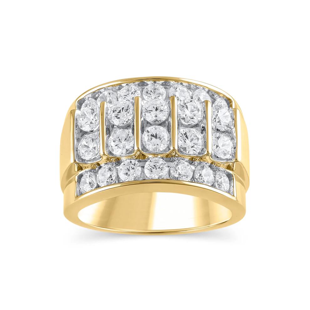Men's Lab Grown Diamond Ring in 10K Yellow Gold (3 ct. tw.) – Image 1 of 3