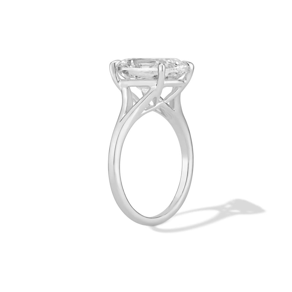 Lab Grown Diamond Elongated Cushion Solitaire Engagement Ring in 14K White Gold (5 ct.) – Image 3 of 4